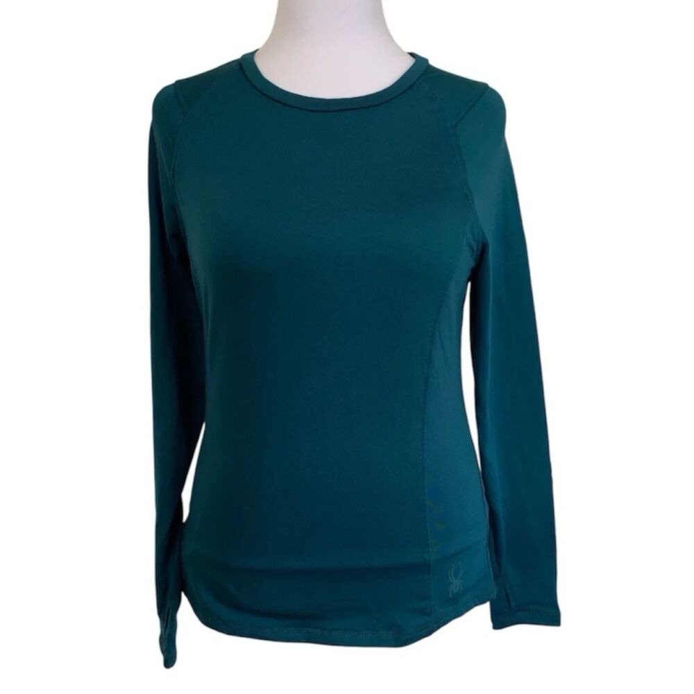 Spyder Active Shirt Stretch Fleece Lined Long Sleeve Running Women's Size Medium